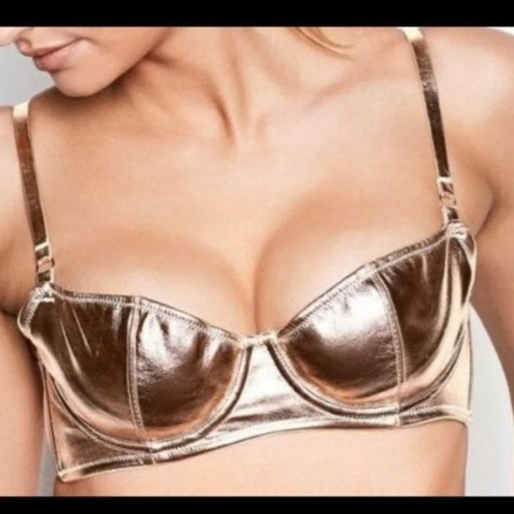 Victorias secret Metallic Bronze Underwire Bra - Women Intimates & Sleepwear